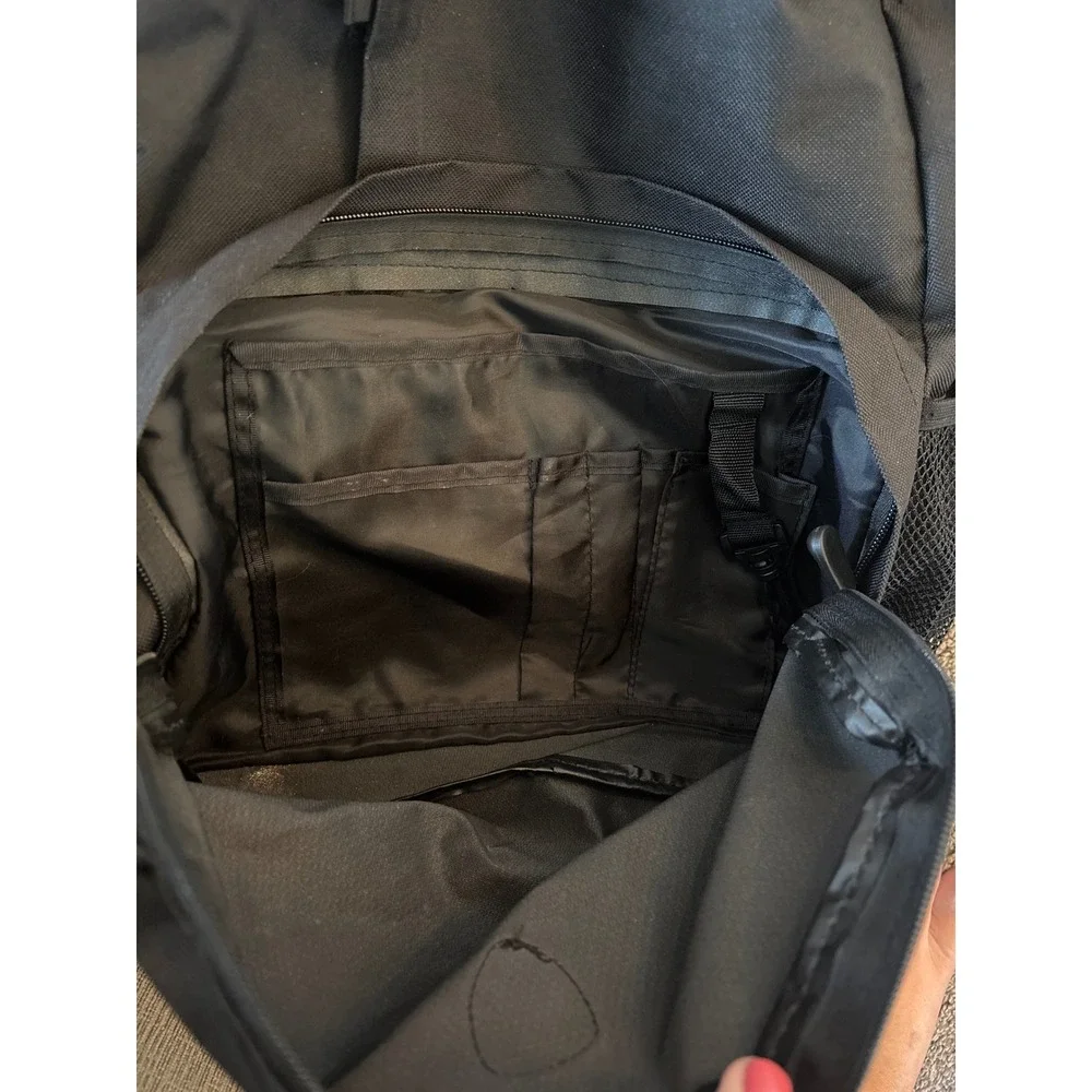 Ariat Black Canvas Backpack Durable Work School Travel Bag with Laptop Sleeve